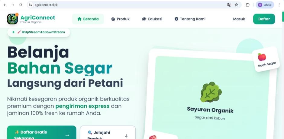 Beranda platform AgriConnect.click